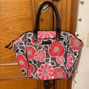 Vera Bradley Pink, Red, and Black Floral Tote Bag/Purse